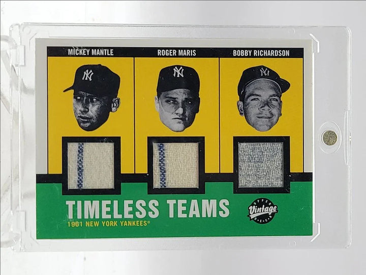 MICKEY MANTLE MARIS 2001 UPPER DECK VINTAGE GAME USED PATCH /100 Q0M-392